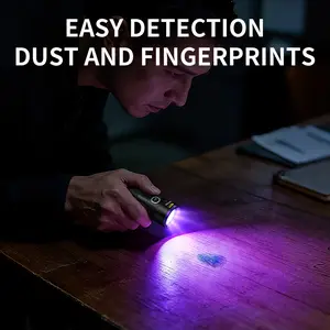 【P1】SmilingShark Multifunctional Mini UV Flashlight Type-C Fast Charging Purple Light Torch for Fluorescent Detection & Camping Outdoor Gear Essentials
