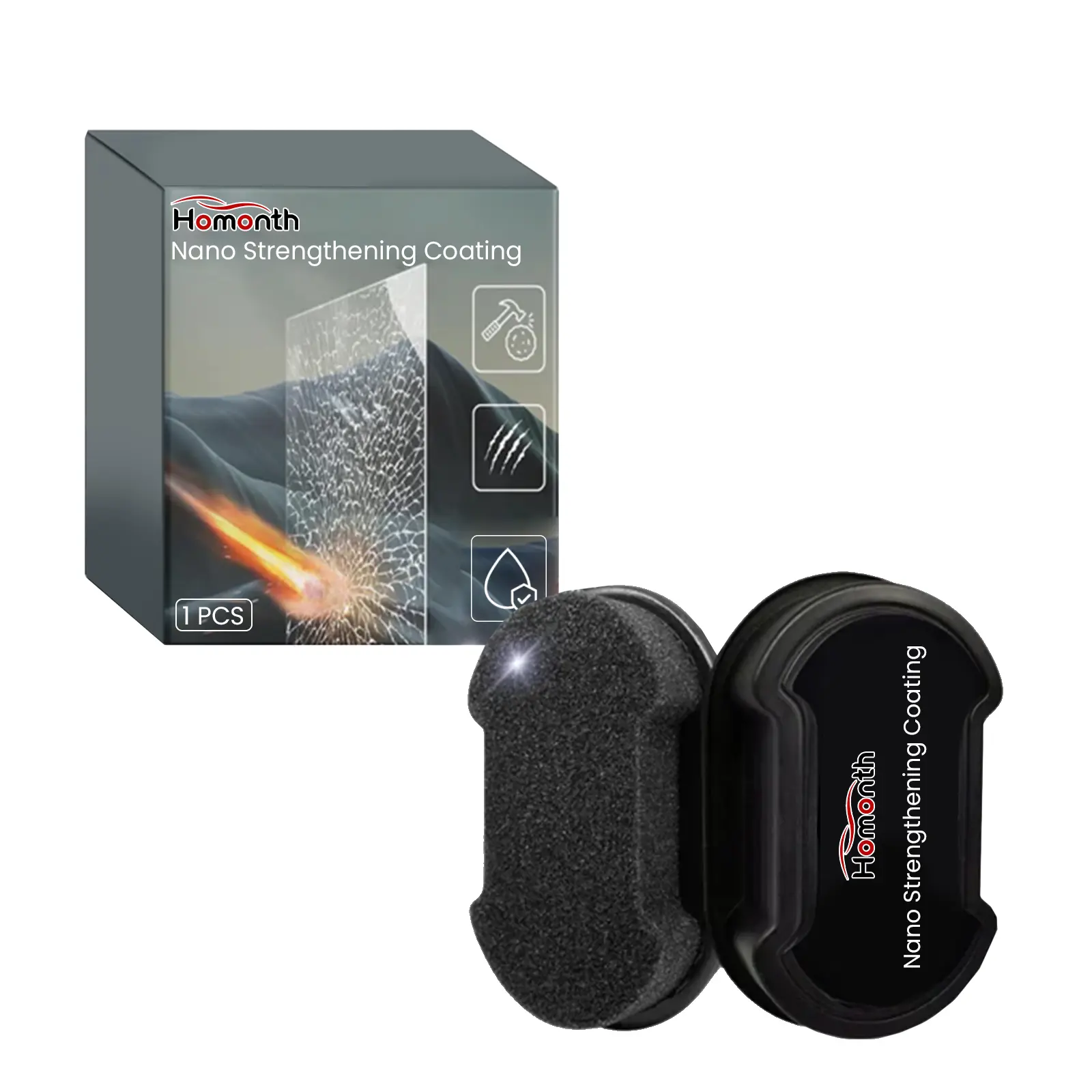 Car Sponge Wipe, Windshield Drain Window Brightening Portable Reinforced Glass Cleaning Sponge