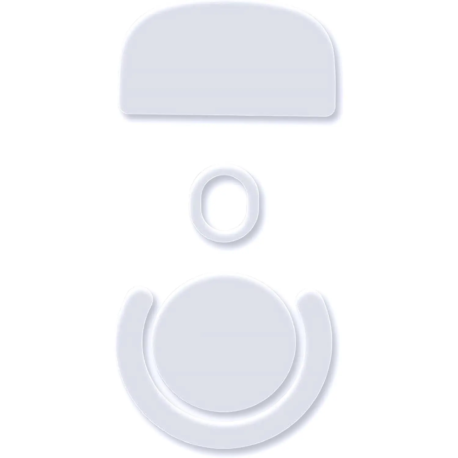 SmoothGlide PTFE Rounded Replacement  Skates  for G Pro X  Superlight GPX, Ultra-Smooth and Durable, 3M Adhesive, Gaming  White