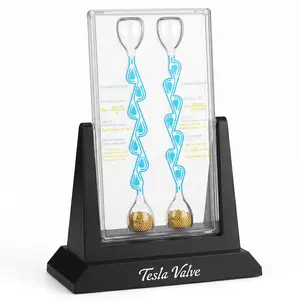 Tesla Valve Fluid Display Kinetic Desk Toy, Kinetic Physics Demonstration Model Teaching Fluid Dynamics Principles, Science Gift for Engineers