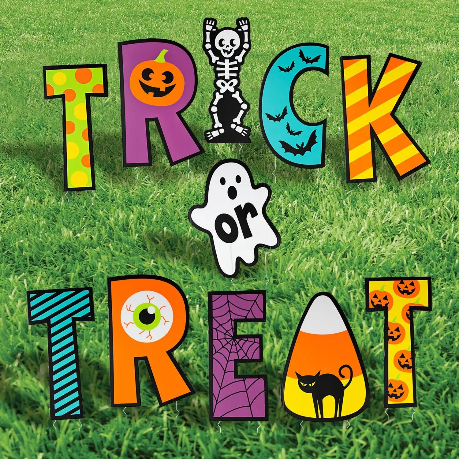 12" x 22" Trick-or-Treat Yard Signs - 11 Pc.