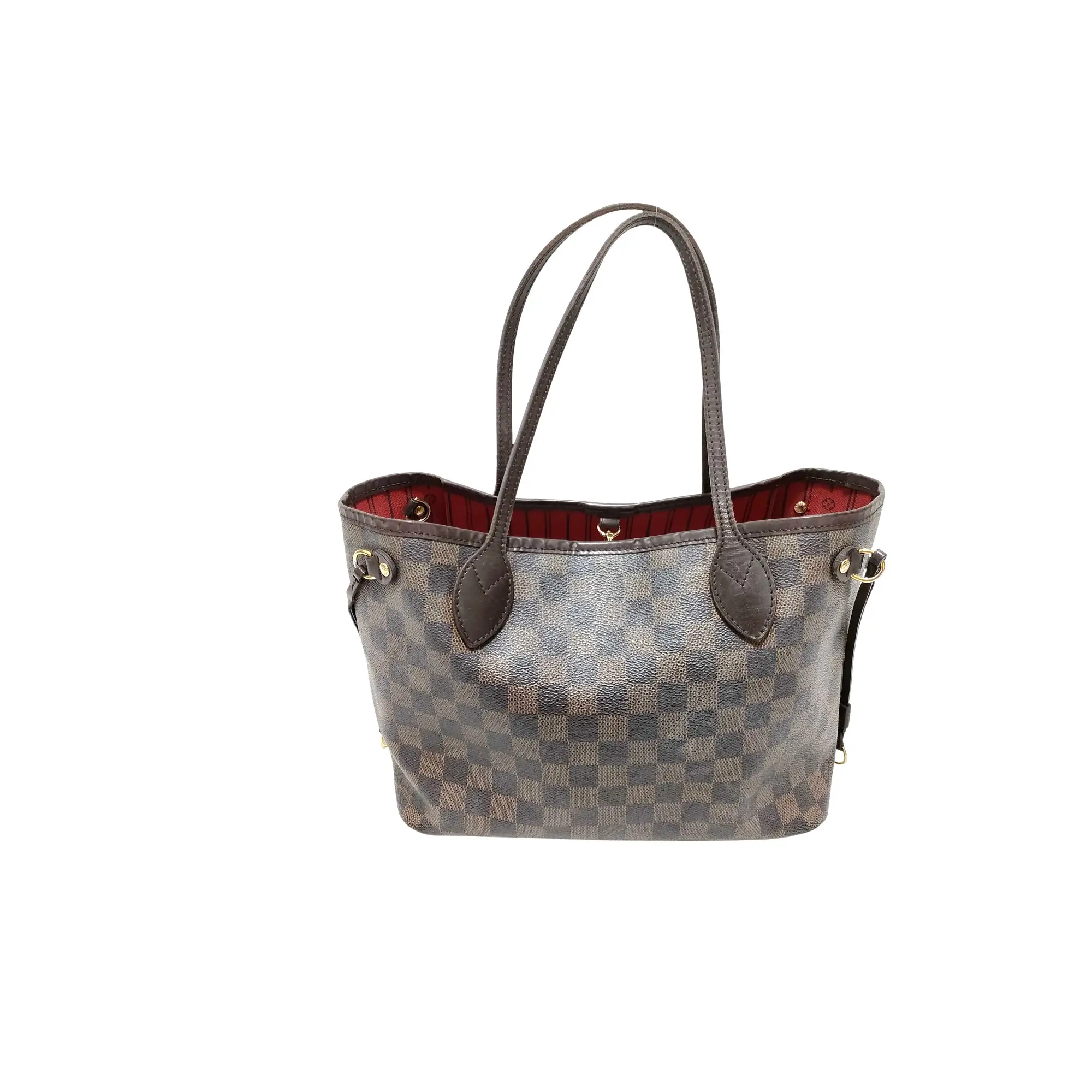Pre-owned Louis Vuitton canvas Shoulder Bags Damier Ebene Neverfull PM Tote Bag MB1088 (263072873)