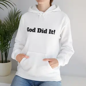 God Did It! Unisex Heavy Blend Hooded Sweatshirt - Faith-Based Hoodie, Inspirational Apparel
