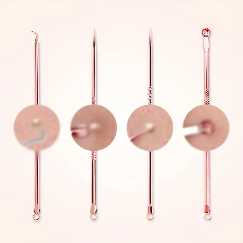 Professional blackhead set - Double-head pore cleaner tool and storage box, suitable for all skin types, Blackhead Remover Tool