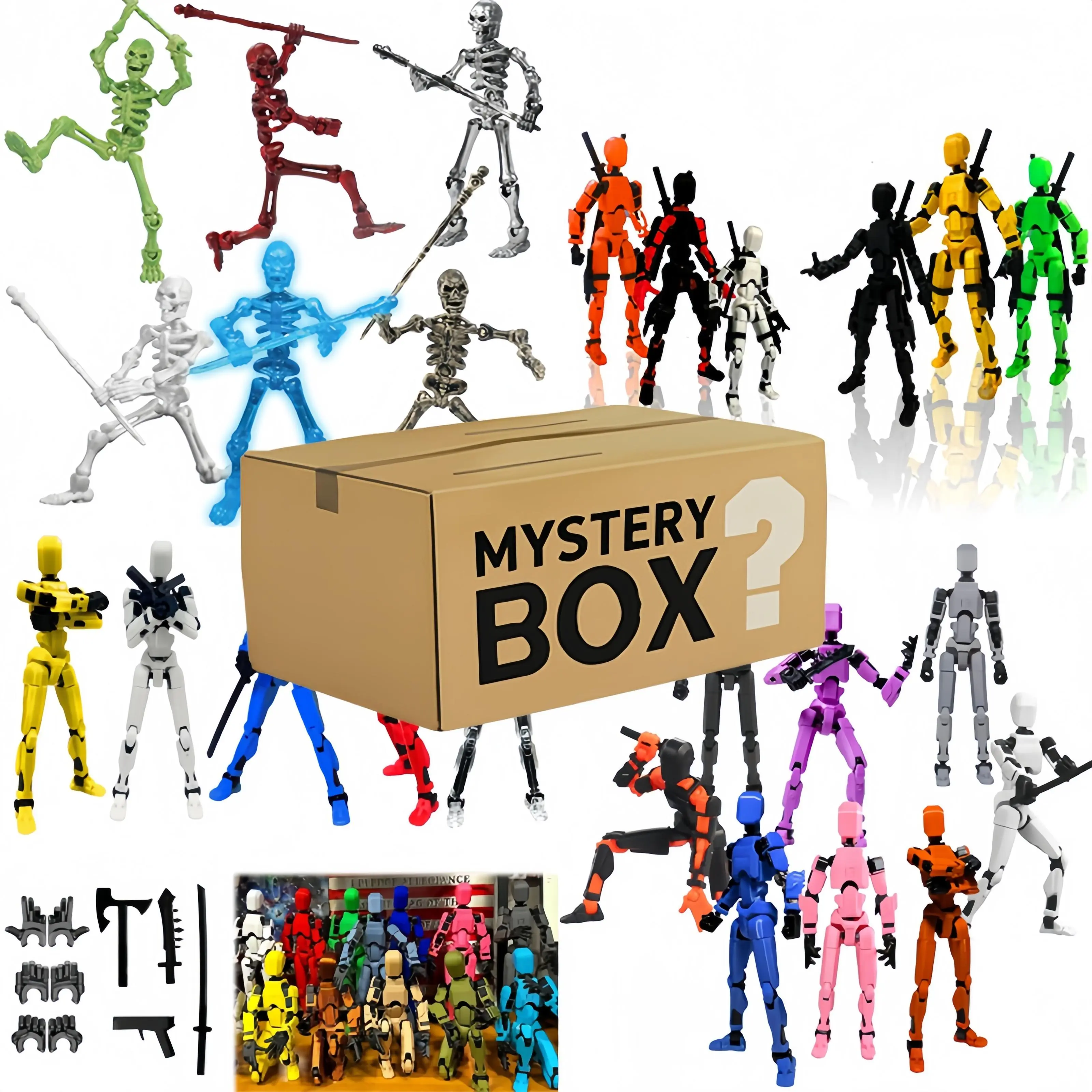 Mystery Blind Box (3 pieces) Assembled T13 Action Figure