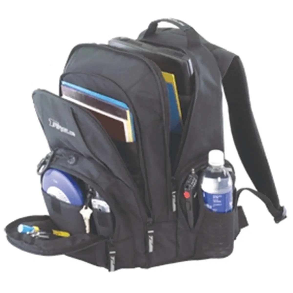 Targus Groove Durable Waterproof Nylon Backpack (Model CVR600) - 15.4in Organized Daypack with Padded Sleeve, Black Gray, for Car Interior Decoration & Storage, Waterproof Bag, Durable Backpack