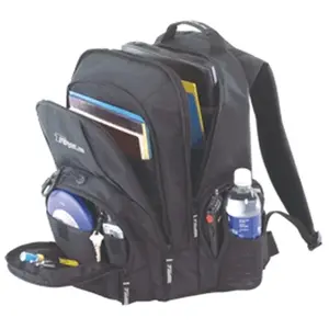 Targus Groove Durable Backpack (Model CVR600) - Nylon, Waterproof, 15.4in Organized Daypack with Padded Sleeve, Black Gray, for Car Interior Decoration & Storage