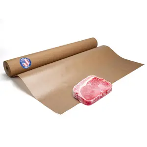 Brown Freezer Paper Roll 18" x 1800" (150 feet) - USA-made Freezer Paper for Meat & Fish - Plastic-Coated Brown Freezer Wrap for Food Freezing by IDL Packaging