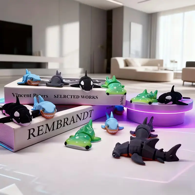 3D Printed Sharks Whales Orca Great White Toys