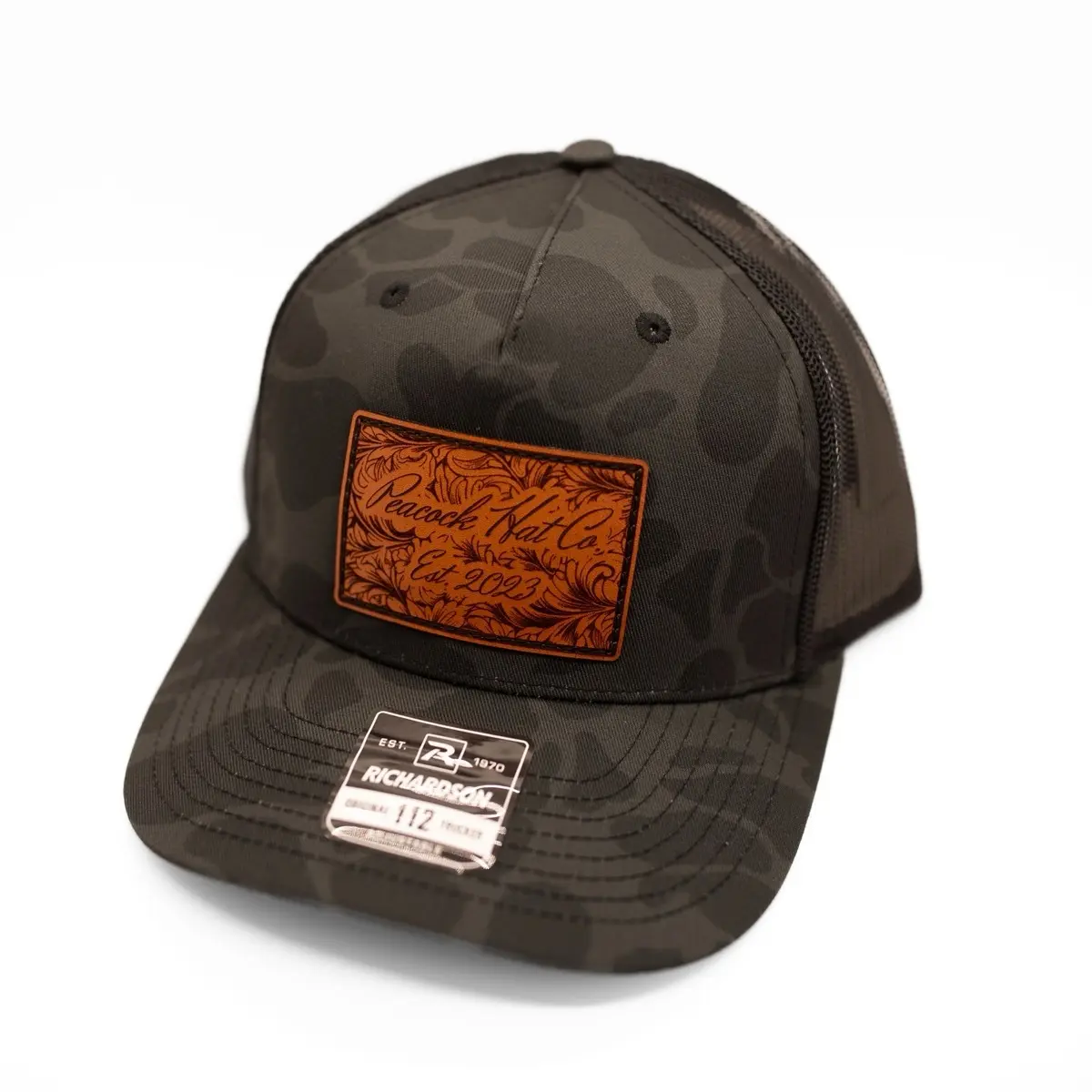 Peacock Hat Company Original Tooled Leather Hat casual hat trucker hats