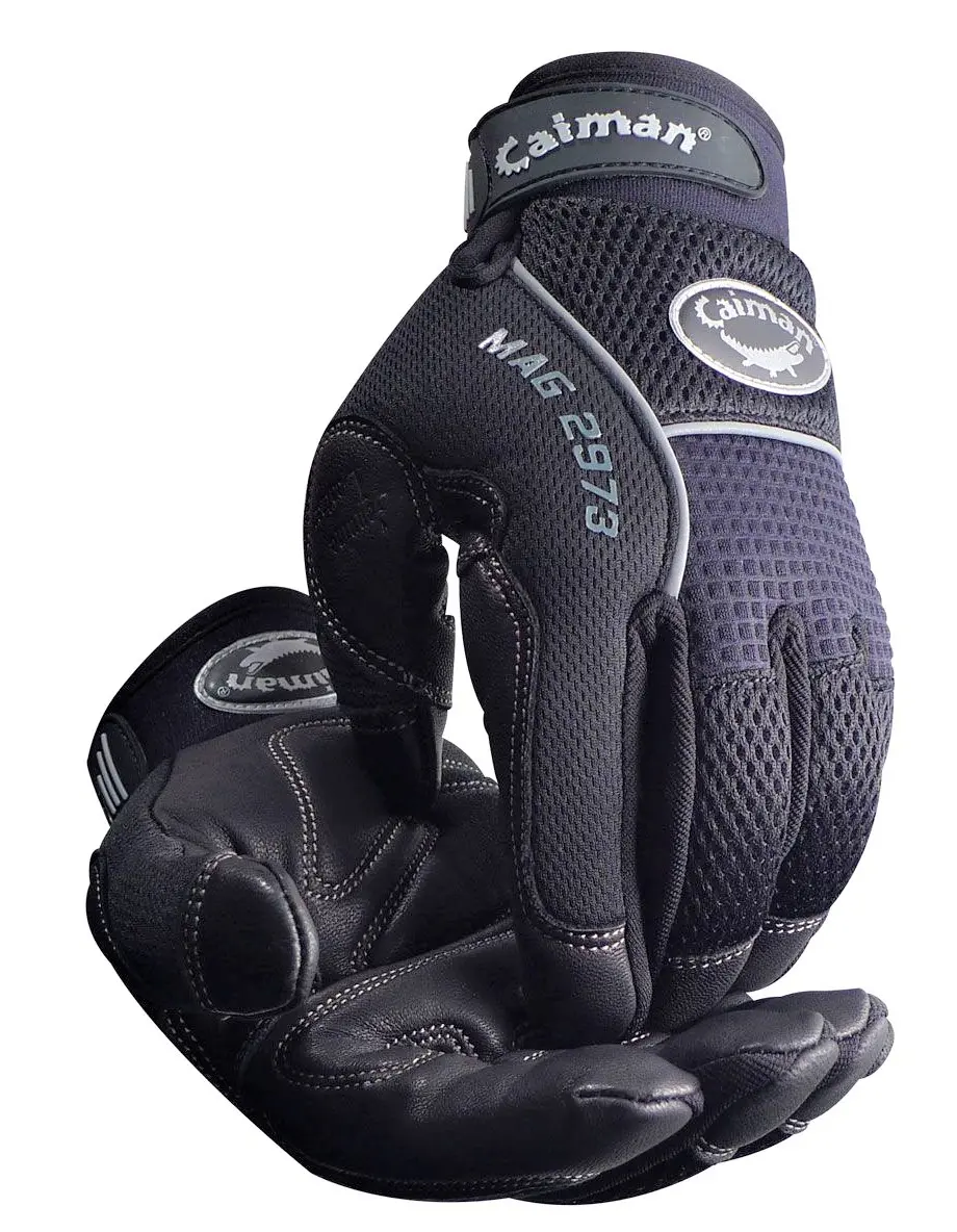 Caiman 2973 - Padded Palm Knuckle Protection Mechanics Gloves