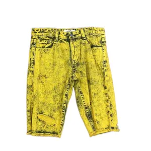 Yellow Shorts - Men's Casual Style with Front Zipper, Comfortable Fit, and Versatile Design - Man, Menswear