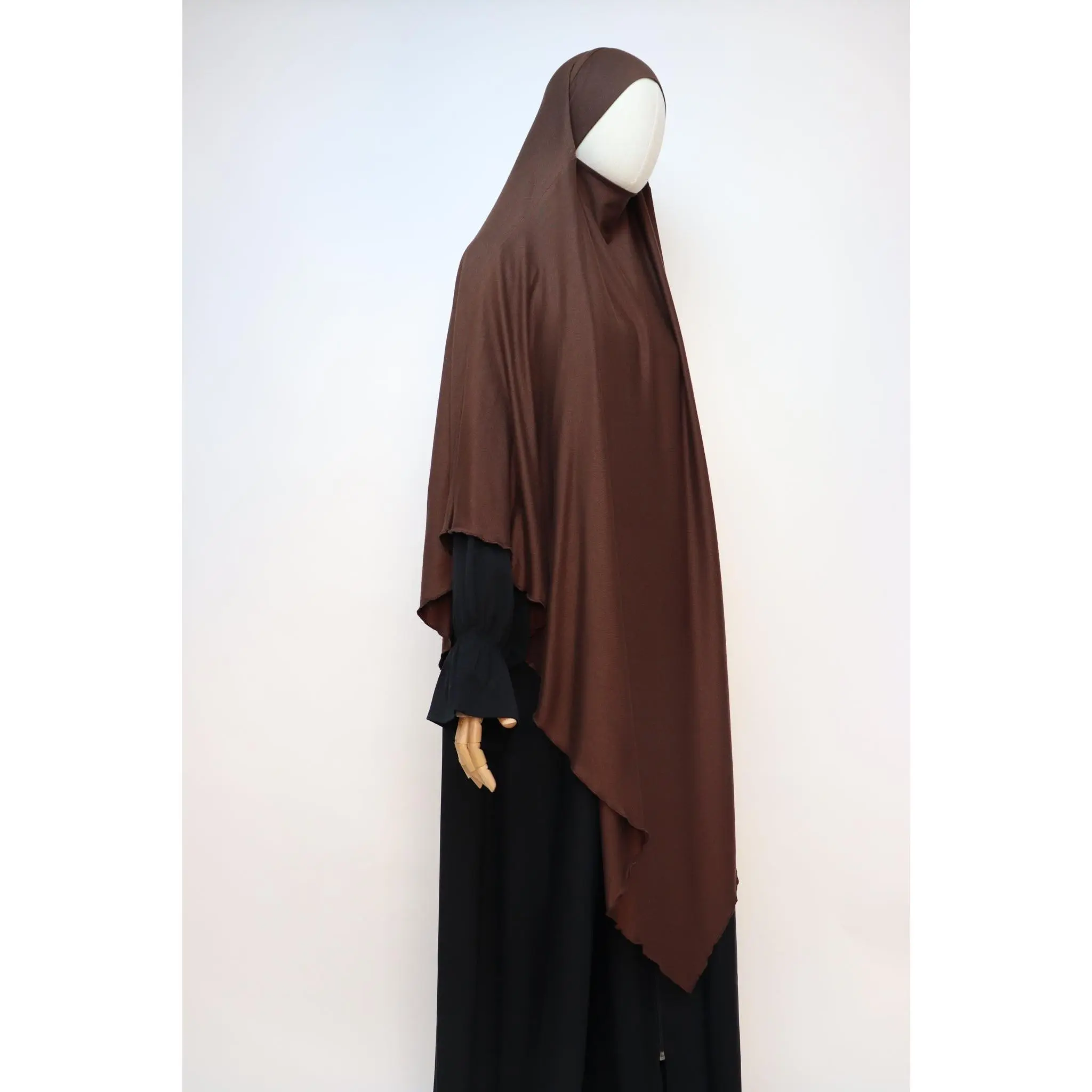 XL Ribbed Jersey Tie Back Diamond Khimar - Choco