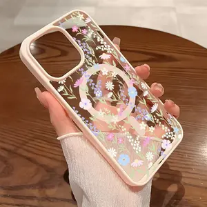 Premium Magnetic Phone Cases for iPhone11/12/13/14/15/16//17/Air/promax/Plus Wild Floral y2k cased MagSafe Ready, Anti-Fall, Springtok and Ultra-Thin Design | Perfect for Everyday Use Protector Screen Protector Aesthetic Resistance