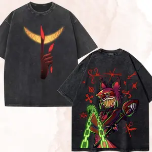 Alastor Graphic Shirt Hazbin Hotel Cartoon Comfort Tee Unisex Heavy Cotton Urban Wash Unisex Sweatshirt Hoodie