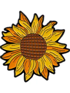 Sunflower Enamel Pin, Unisex Casual Clothing Accessory, Perfect Gift for Family and Friends, All Seasons Wear