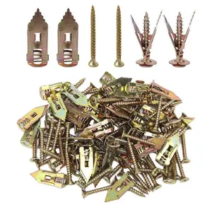 200PCS Self-Drilling Drywall Anchors Kit -expansion bolt Serrated Expansion Wall Mounting Screws galvanized expansion bolts fixing curtain drywall anchors self tapped screws  anchor wall anchors for drywall Carbon Steel Anchors premium case