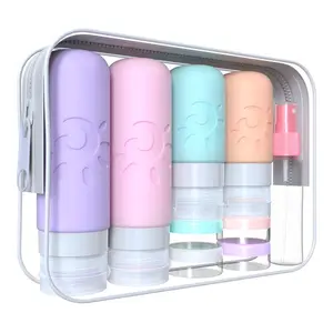 18 Pack travel Bottles for Toiletries, TSA Approved Silicone Travel Containers Leak Proof Refillable Travel Accessories for Shampoo Conditioner Lotion Body Wash