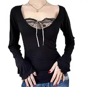 Grunge Clothes for Women Y2K Tops Long Sleeve Fairy Grunge Aesthetic Shirts Teen Girls Vintage Graphic Tees Fall