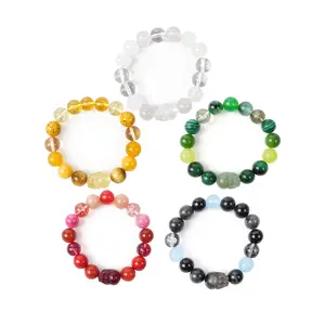 LUMAWU Pixiu Energy Beaded Bracelet with Five Element Natural Gemstones, Energy Balance Unisex Wrist Accessory, Versatile Daily Wear Fashion Jewelry