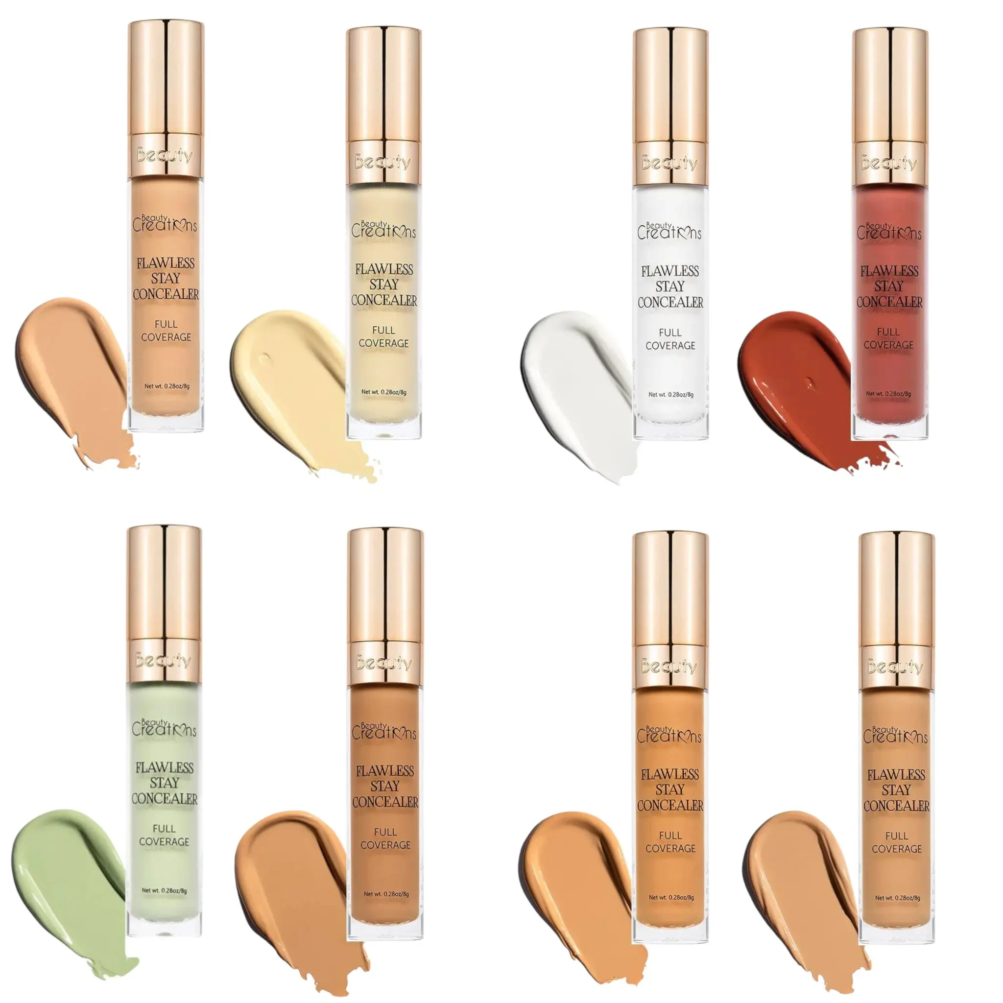 Corrector Flawless Stay Surtidos Beauty Creations - Venta al por Mayor 10 Unidades (FSCASS)