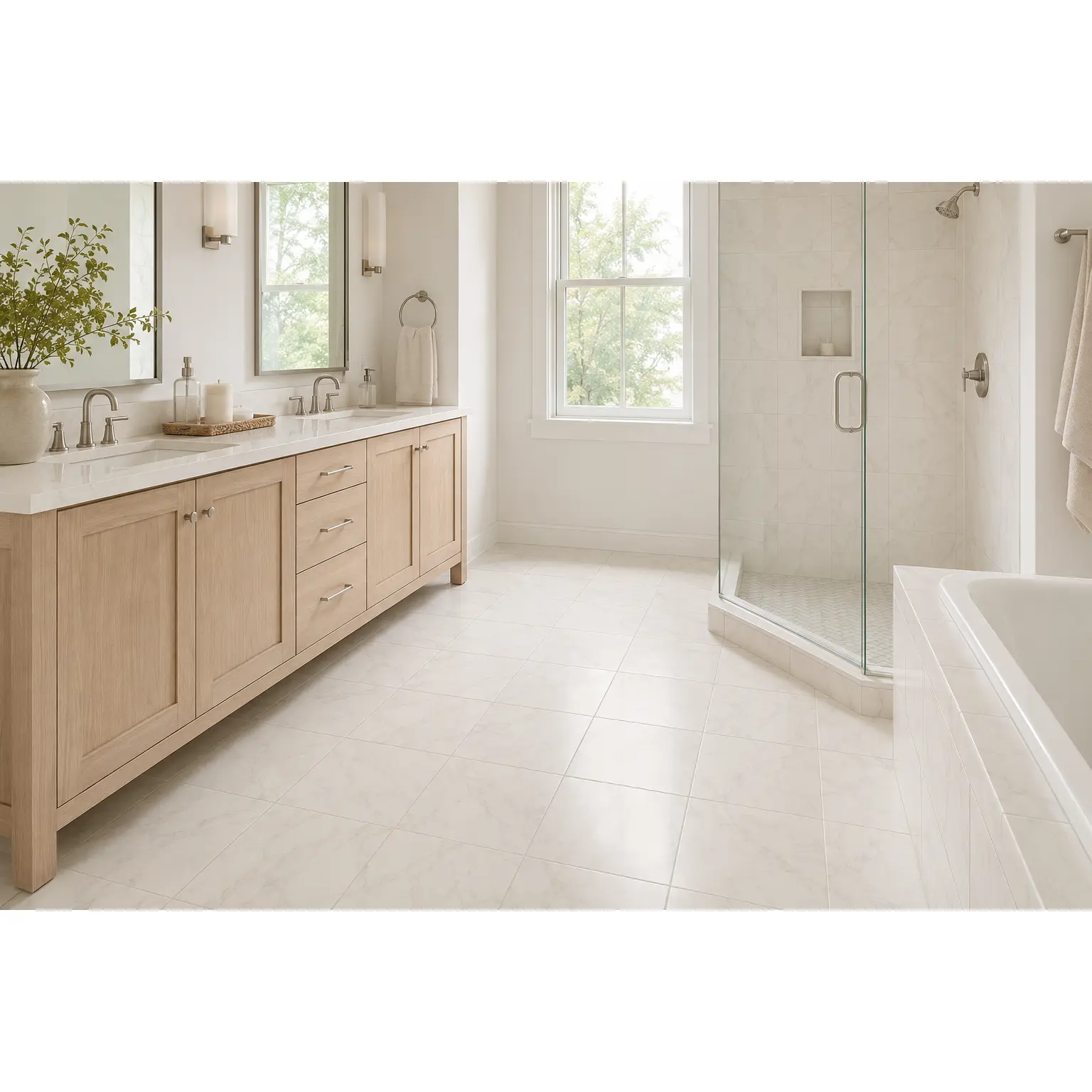 Shaw Infinity Calacatta 13" x 13" Ceramic Floor & Wall Tile  | Spotlight Savings