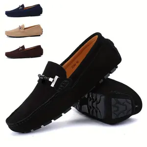 Stylish Loafers | Stylish breathable men’s slip-on loafers — casual and business penny loafers with a round toe, non-slip rubber sole, all-season wear for everyday comfort, driving shoes