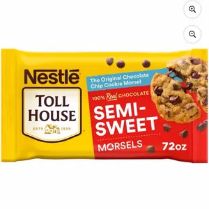 Nestle Toll House Semi-Sweet Chocolate Chips 72 oz Original Chocolate Chip Cookie Morsel 100% Real Chocolate