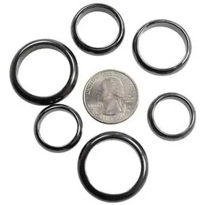 Rounded Magnetic Hematite Rings 6mm (Set Of 35-50)