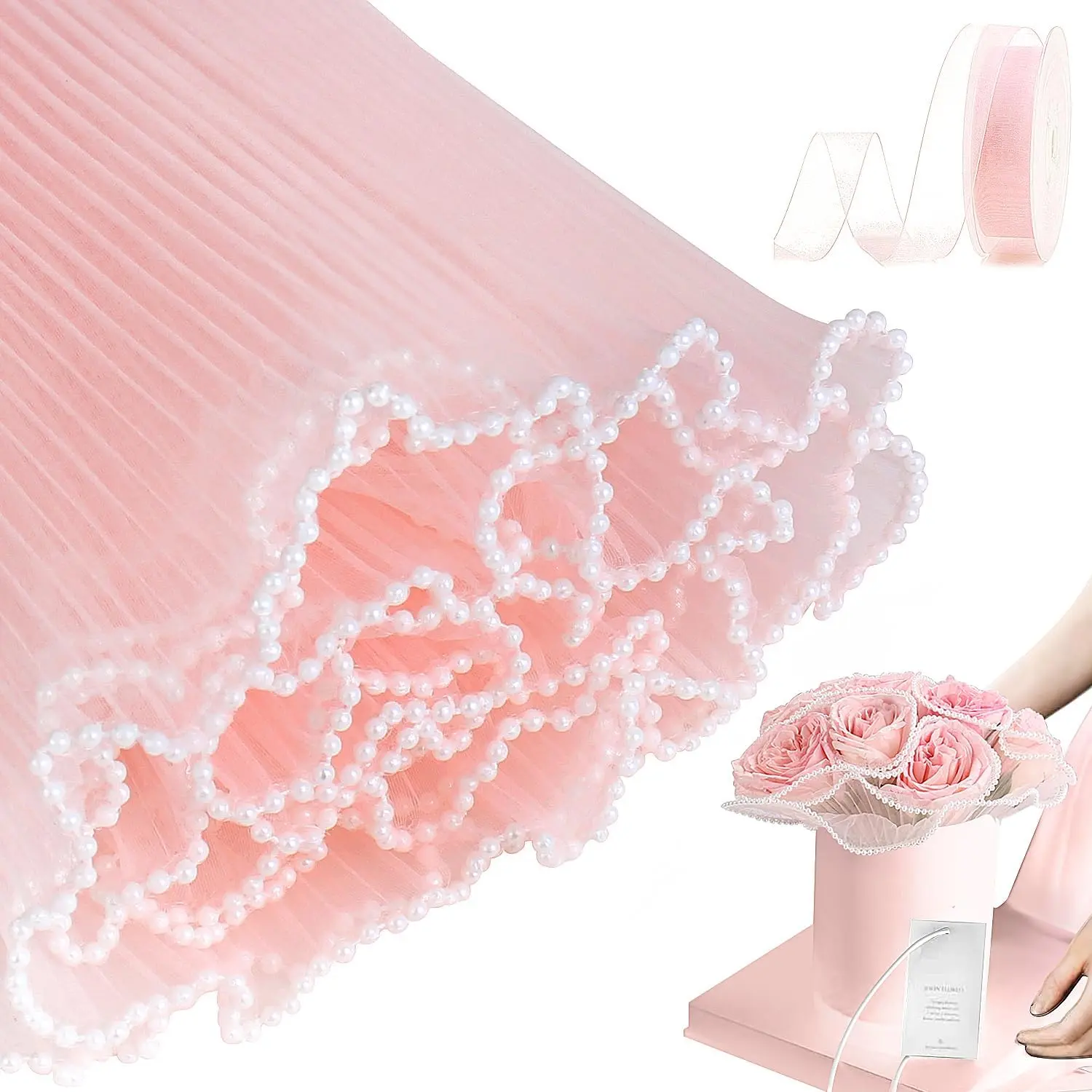 Upgraded Flower Wrapping Paper Bouquet Wrapping Paper with Edge ...