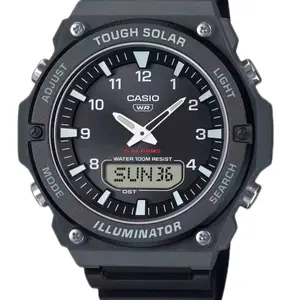 AQS820W-1A New Casio All black tough solar illuminator men' s latest Watch