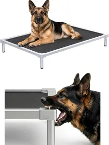 Indestructible Dog Bed - Heavy Duty Washable Unchewable Dog Bed for Aggressive Chewers, Rip-Resistant Orthopedic Foam Dog Crate Pad with Waterproof Liner, Durable Metal Zipper Design