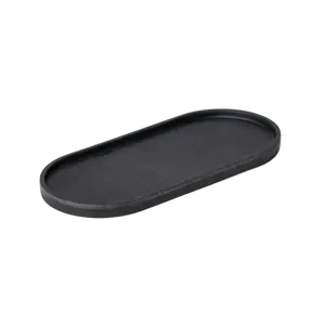 Upcycled Oval Tray: Bamboo Fibre Black