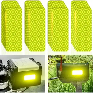20 Sheets Reflective Safety Stickers, Fluorescent High Visibility Waterproof Diamond Pattern, 3.15 X 1.18 Inches for Vehicles