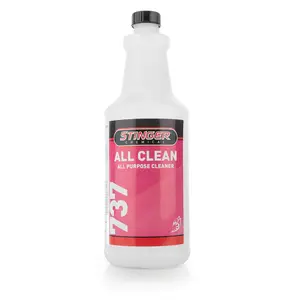 Stinger Chemical All Clean 737 - Ultimate Leather Cleaner Solution All-in-One for Vinyl Leather & Rubber Surfaces with UV Protection & Pleasant Fragrance