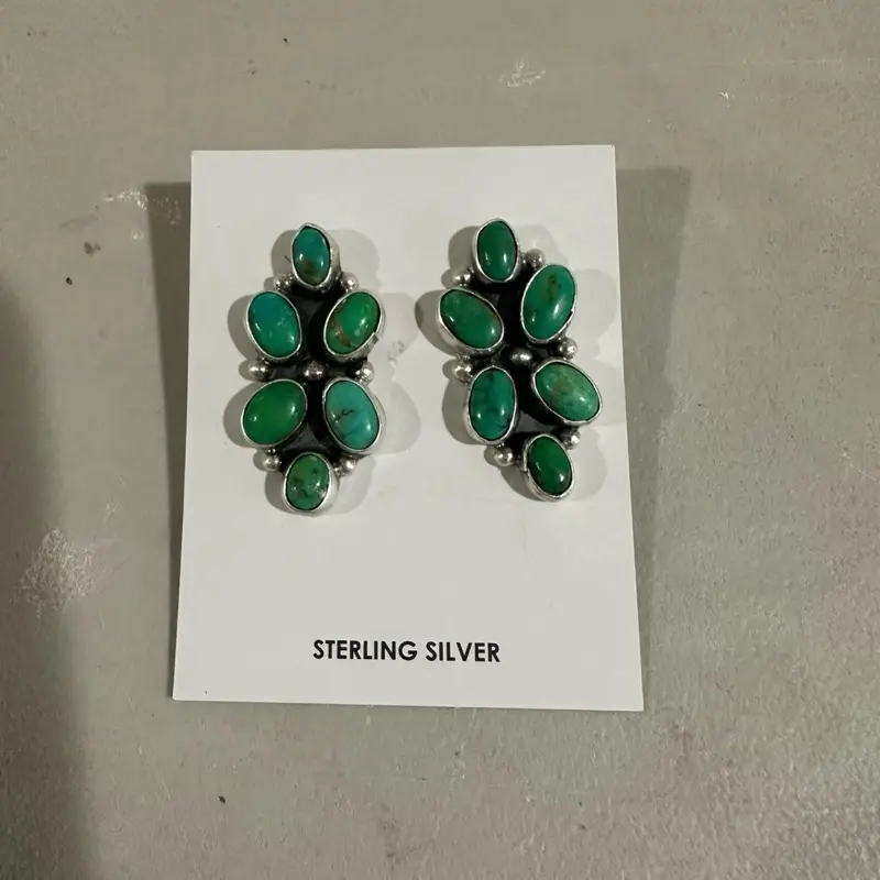 Cactus moon cluster earrings