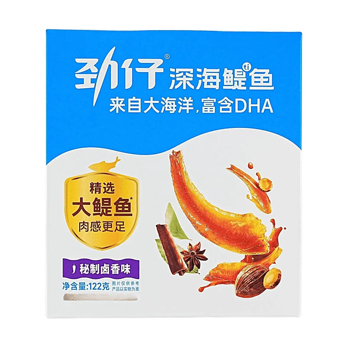 JINZAI Dried Anchovies Snack - Savory Braised Flavor, High Calcium & Protein, Ready-to-Eat Mini Fish (122g)