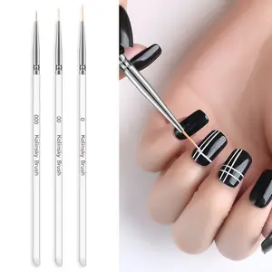 3-Piece Ultra-Fine Nail Art Pen Set, 0/00/000 Fine Brush Pens, DIY Nail Art Tools, Beginner-Friendly, Professional Use