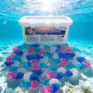 Laundry Detergent Tablets 15g Four-In-One High Efficiency Stain Removal Fabric Protector Long-Lasting Scent Concentrated Liquid Family Pack Large Capacity