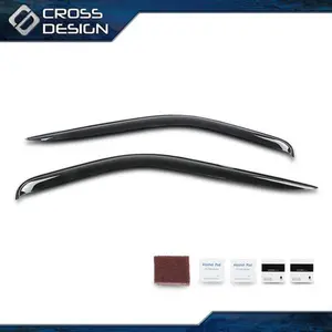 CROSSDESIGN Window Visors Vent Rain Guards Deflector Fit For Ford Transit 2014-2023