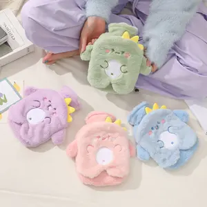 PVC Plush Hot Water Bottle, Cute Dinosaur Design, 500ML Large Capacity, Washable Reusable, Winter Warmth, Christmas Birthday Gift Idea, Endure Practical