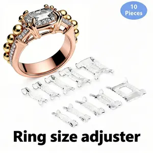Invisible Ring Sizer Adjuster, Ideal for Loose Rings, Set of 10, Easy-To-Use Jewelry Tool, Perfect for Home Use & Gifts