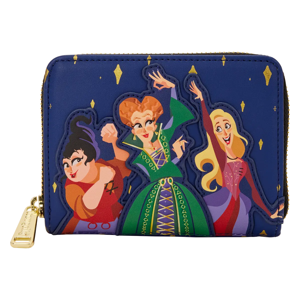 Hocus Pocus Sanderson Sisters Night Sky Zip Around Wallet, Exquisite Wallet, Zip Up Wallets, Wallet Purse