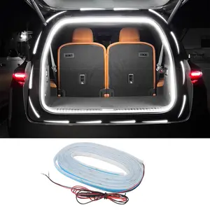 1pc Car LED Strip Lights, Dynamic Flowing Car Trunk Light Strip, Tailgate Light Strip, 157.48" Waterproof Flexible Ambient Light for Cars, SUVs, Vehicle Automotive Decorative Accessories