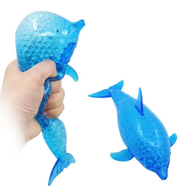 Squishy Shark Stress Balls Dolphin Squeeze Ball Stretchy Stress Squish Ball Sea Animal Squeeze Squishy Toys for Kids Adults #YYC