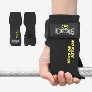 Fitness double-layer thickened leather palm protector, anti-slip and wear-resistant wrist guard, deadlift support strap, pull-up powerlifting strength training wrist strap, unisex