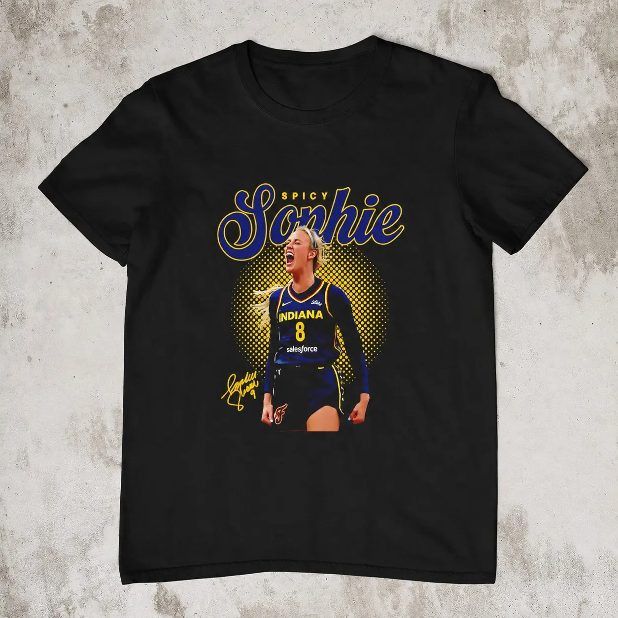 Spicy Sophie Cunningham No. 8 Basketball T-Shirt