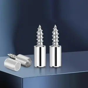 Self-tapping Screw Set, Shelf Support Nails, Bookcase Support Pins, Wardrobe Support with Non-slip Cover for Kitchens, Shoe Cabinets, Wine Cabinets