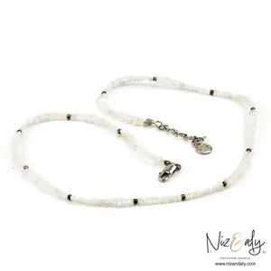 Dainty Double Milky Quartz String Necklace
