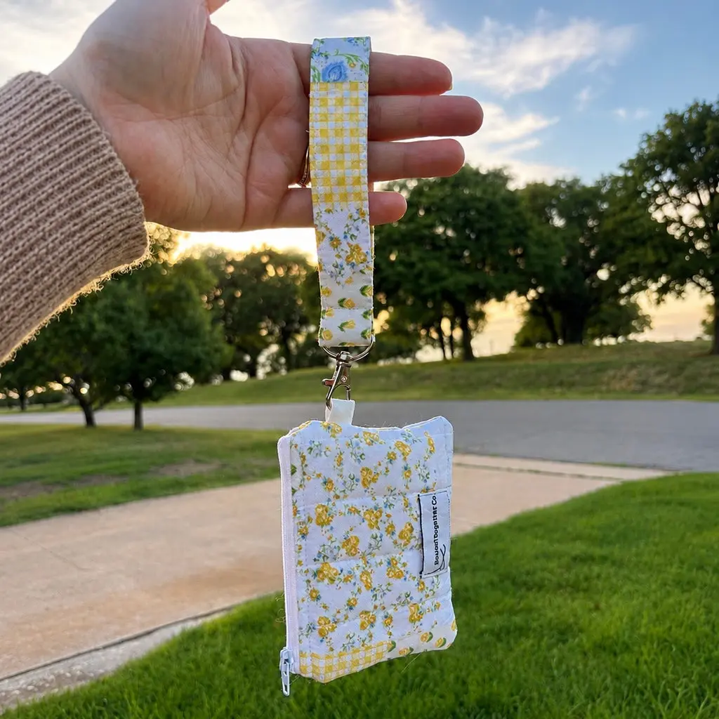 Vintage Bluebell Wristlet and Keychain Wallet